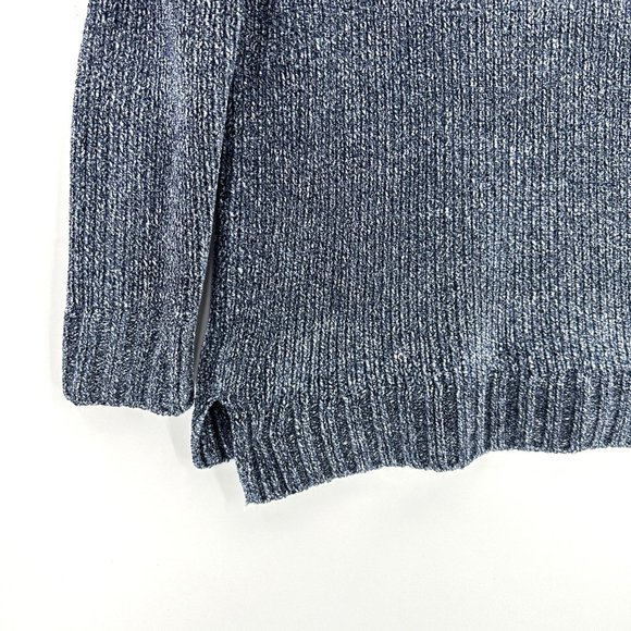 Orvis Sweater Womens Pullover Chenille V-Neck Chunky Knit Marled Blue Size S - Picture 4 of 10